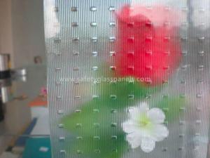 China Flora Oval Patterned Louver Glass 10mm 12mm for Furniture / Show Shelves factory
