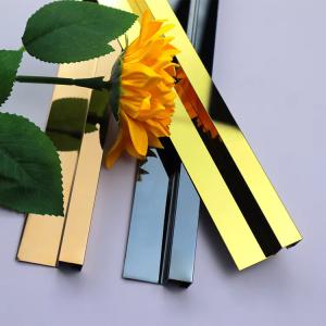 China Customized Punch Free Stainless Steel Corner Strips Decoration Tile Trim factory