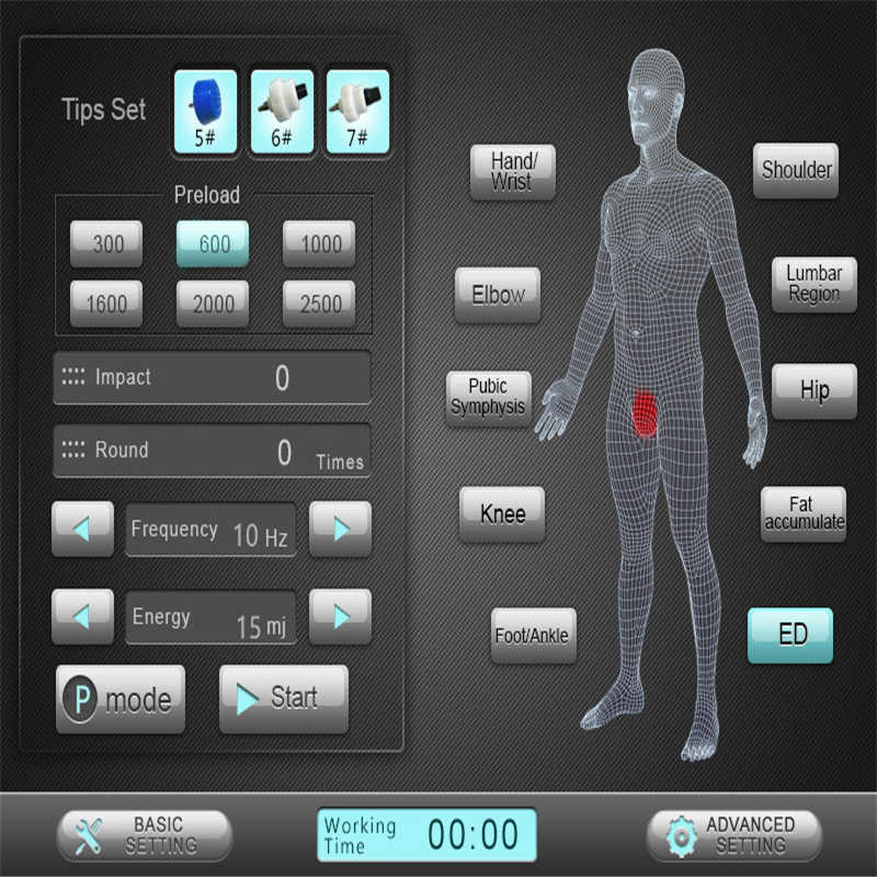 ED Treatment Electromagnetic Therapy Devices , ESWT Shockwave Therapy Machine