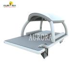 PVC Tarpaulin Inflatable Floating Water Platform With Awning Customized Logo