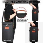 Leakproof Insulated Padded 2 Bottle Gift Tote Carrier Custom Travel Wine Bag