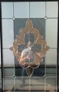 China 1000mm Brass Zinc Patina Caming Triple Glazed Leaded Glass Panels factory