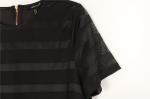 Lounge Ladies Striped Cotton Tops Black And White Striped Shirt