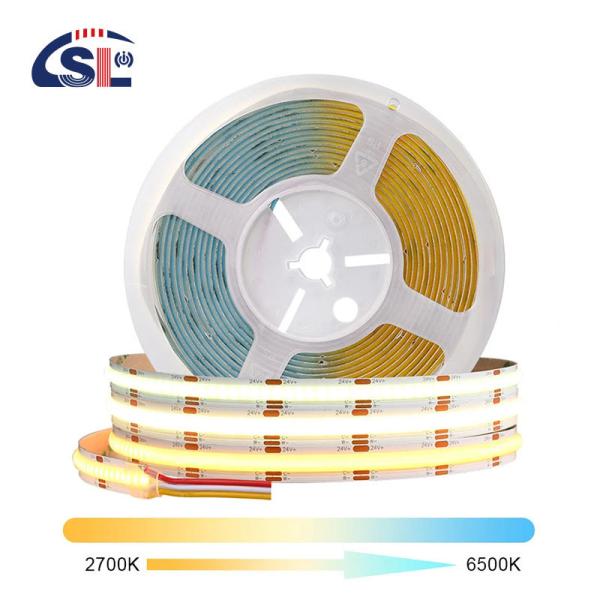3000k 4000k 6500k CCT 3 Dimmable Cob Led Strip Light For Kitchen Cabinet
