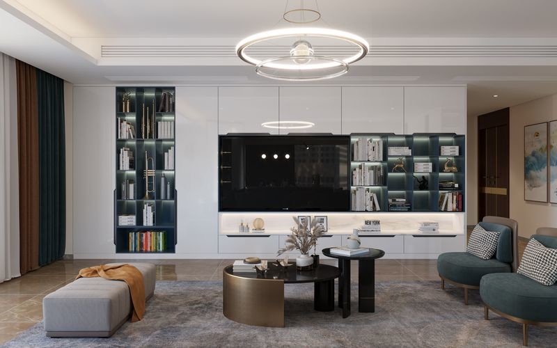 Modern Aesthetic TV Cabient With Multiple Storage Solution And Durable Structure