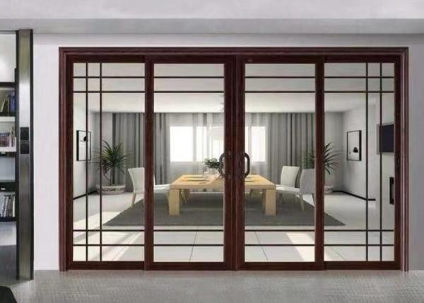 Soundproof Aluminum Alloy Sliding Door , Residential Aluminum Sliding Glass