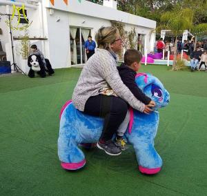 China Hansel china outdoor playground kids ride on stuffed motorized animals factory