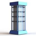 Four Sides Grid Panel Metal Display Stands For Garden Hard Tooling