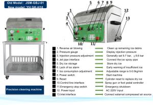 China 220V 50HZ Dry Ice Blaster Cleaning Machine For Medical Products Burr Removal factory