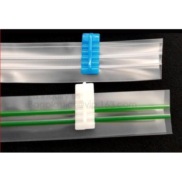 China Eco-friendly PE two Track Vacuum Plastic Zipper,PE Hermetic Seal Zipper, pvc zipper puller locking zipper pull factory