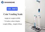 Portable Coin Operated Weight And Height Machine , Folding Accurate Body Weight