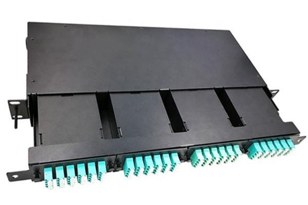 144F 19in 1U MPO MTP Patch Panels 12 Port Patch Panel Rack Mount For Fiber