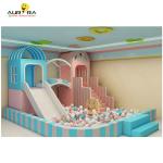 Outdoor Indoor Children Indoor Soft Play Equipment Commercial Pink For