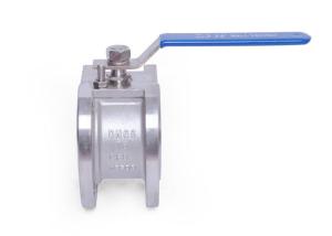 China SS316 DN80 Wafer Ends Wafer Ball Valve CF8M 1PC PN16 With Lever Light Weight factory