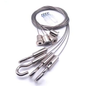 China Hanging Lamps Wire Rope Lanyard Suspended Ceiling Cable Assembly With Carabiner factory