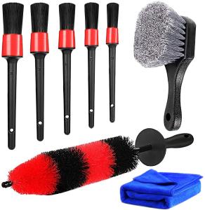 China PP Car Cleaning Brush Kit Include 5 Car Detailing Brushes factory