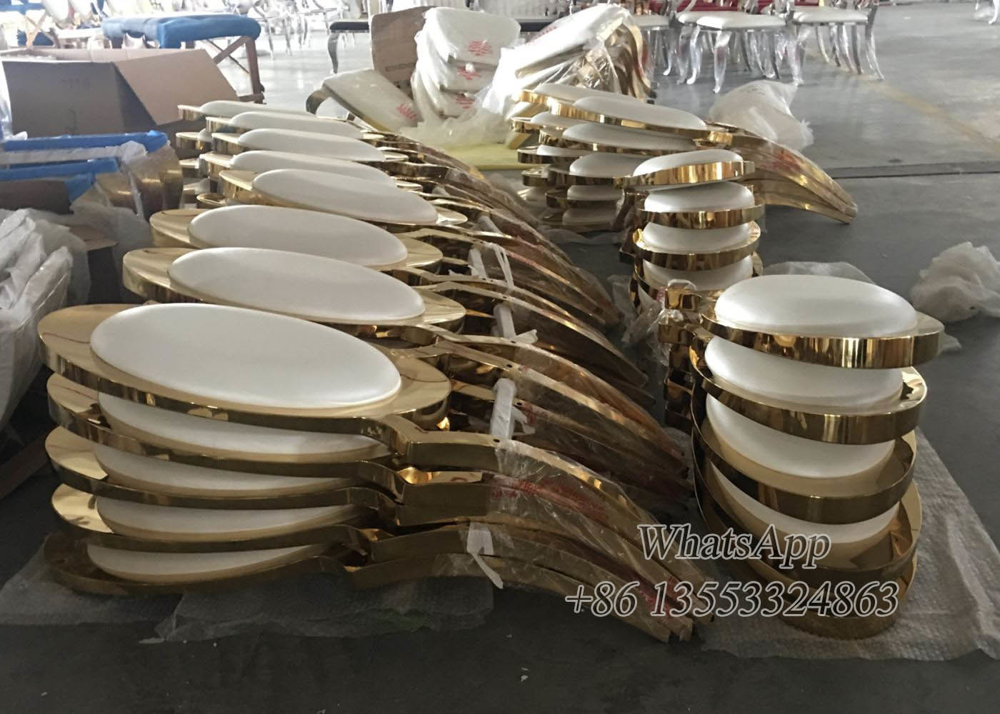 Stainless Steel And Leather Dining Chairs From Furniture Factory (YS-4)
