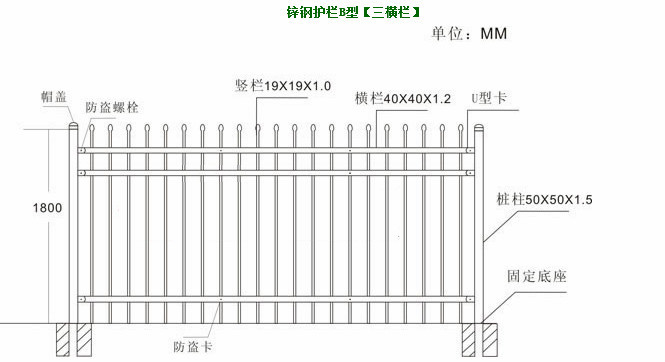 Cheap Price Tubular Steel Picket Fence