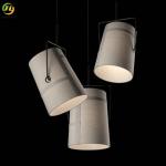 Modern Simple Cloth Bucket Chandelier For Living Room Restaurant Cafe Bedroom