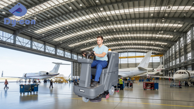 Quiet Hangar Floor Scrubber