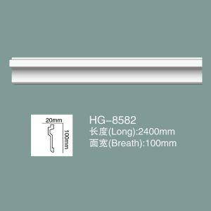 China Dado Rail Foam Skirting Board PU Wall Baseboard HG-8582 factory