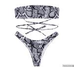 Womail Alluring Biquini Leopard Printed Bikini Push-Up Padded Swimwear Women's