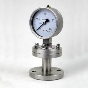 China 80mm Diaphragm Seal Pressure Gauge 1.6 MPa SS304 Tempered Glass Pressure Gauge factory