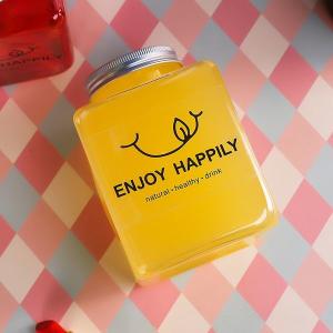 China Square Shaped Pet Plastic Juice Containers , 300ml Empty Plastic Juice Bottles factory