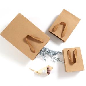 China Multiple Color Reusable Cloth Shopping Bags , 157g-250g Kraft Paper Gift Bags factory