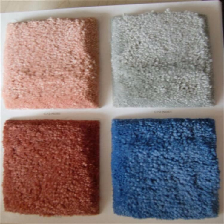 Solid blue commercial nylon cut pile carpet