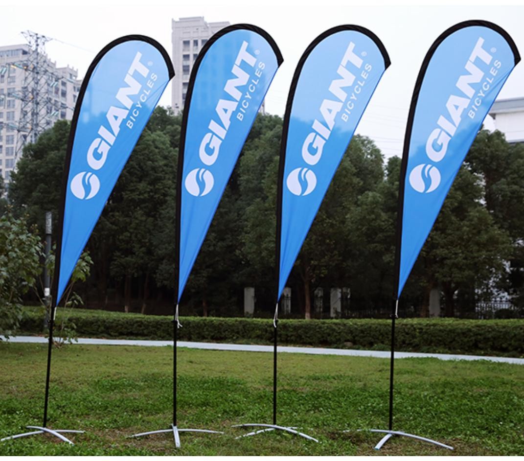 110gsm Polyester Teardrop Beach Flag For Outdoor Events Advertising
