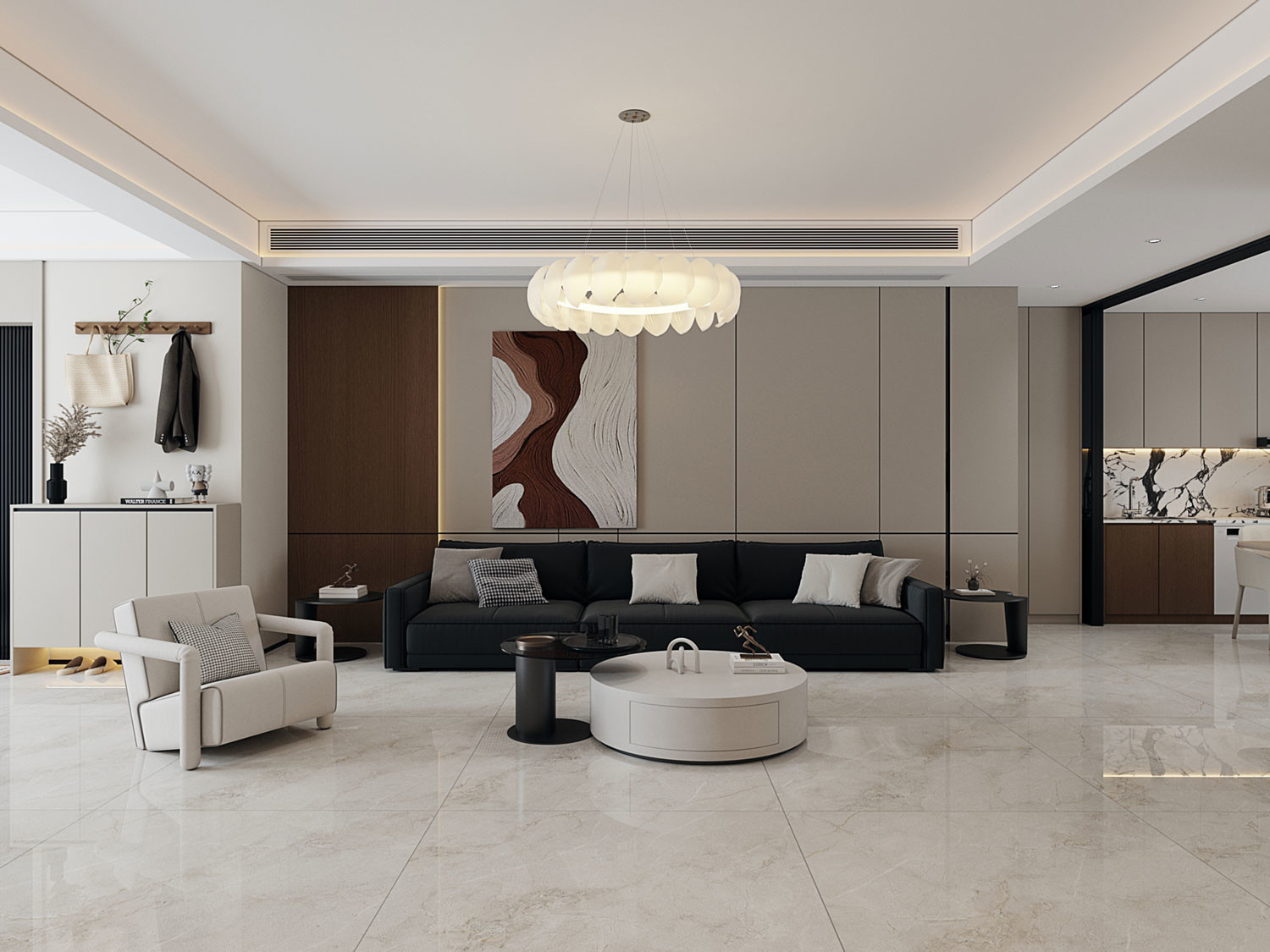 Polished Sintered Stone Slab 1200x1200mm for Kitchen and Floor