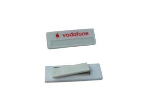 China Business Reusable Name Badges Plastic Acrylic Material Staff Badge Holders factory