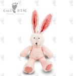 Eco Friendly Cute Soft Toys Pink Bunny Stuffed Animal 19 X 28cm