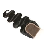 7A Brazilian Body Wave Closure 1B 4x4 Swiss Lace Closure Bleached Knots