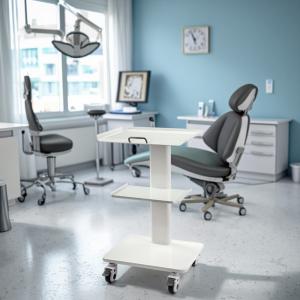 China Dental Clinic Mobile Instrument Cart Dental Mobile Cart With Brake Caster Built-in Socket Dental Portable Trolley Cart factory
