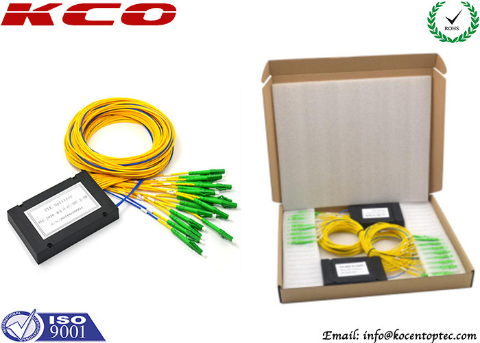 CATV Fiber Optic Splitter , PLC Splitter Module 2x16 Plastic SC UPC Connector