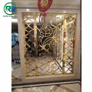 China 2-4mm Carving Cladding Aluminium Decorative Screens Facades Luxurious Style factory