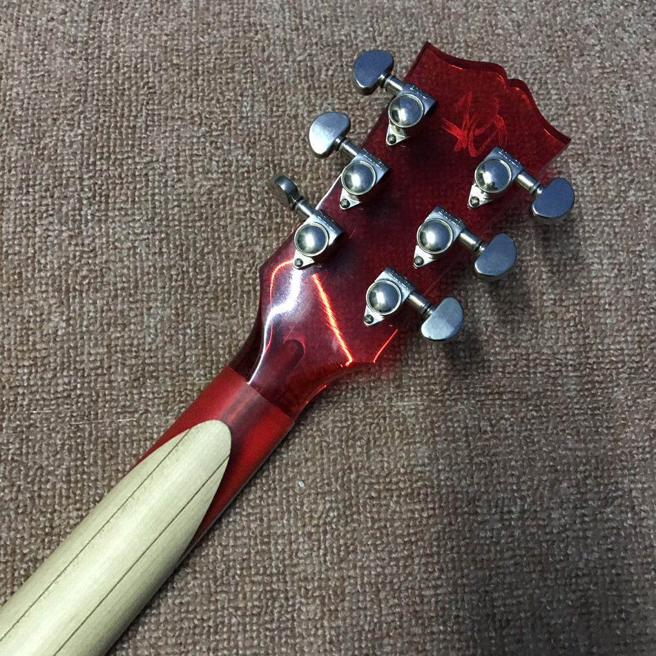 High quality LED light acrylic electric guitar maple fingerboard, free shipping