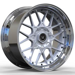 China Ferrari 458 Custom Staggered 20 Inch 2-PC Polish Forged Wheel Rims 6061-T6 Aluminum Alloy 5x114.3 factory