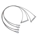 Adjustable Knurled Nut Steel Cable Lanyard Without Coating Terminal Eyelet