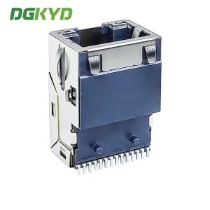 RJ45 Gigabit Integrated Filter Network Connector SMD LCP Interface DGKYD211Q106D