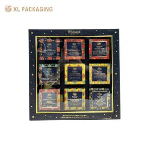 China OEM Luxury Rose Gold Glitter Paper Clear PVC Window Cosmetic Carton Collection Gift Paper Box Set With Flocked Tray factory