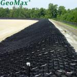Black HDPE Geocell 200mm Height 445mm Welding Space For Retaining Walls River