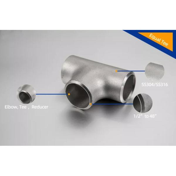 ASME B16.9 Butt Weld Pipe Fitting Duplex Stainless Steel 2205 2507 254SMO Equal Tee