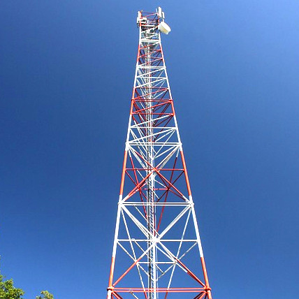 35-65m Lattice Steel Towers Free Standing Galvanized Steel Microwave Tower