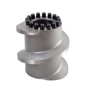 China Andritz EX1021 Screw Elements for Pet Food Puffing Machine Customized Size and Metal Color factory