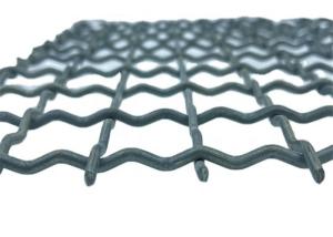 China 4.5mm Thick Crimped Wire Mesh Black Mining Sieve Vibrating factory