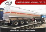 43 Cubic 3 Axles Fuel Tanker Semi Trailer Mechanical / Air / Bogie Suspension
