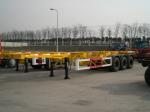 Tri Axles 40ft Yellow Color Skeleton Semi Trailer For Container